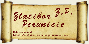 Zlatibor Peruničić vizit kartica